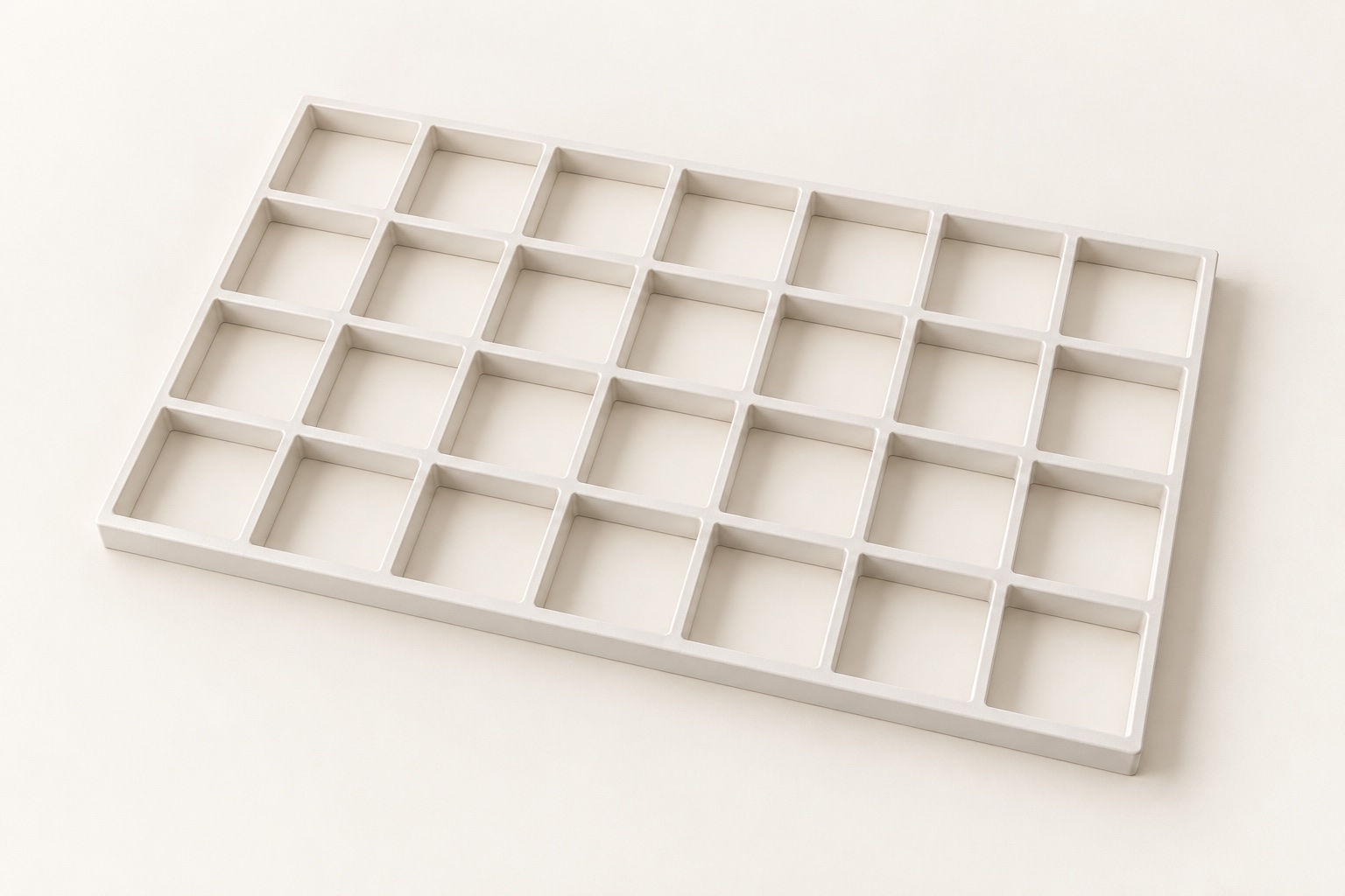 White grid with open square cells